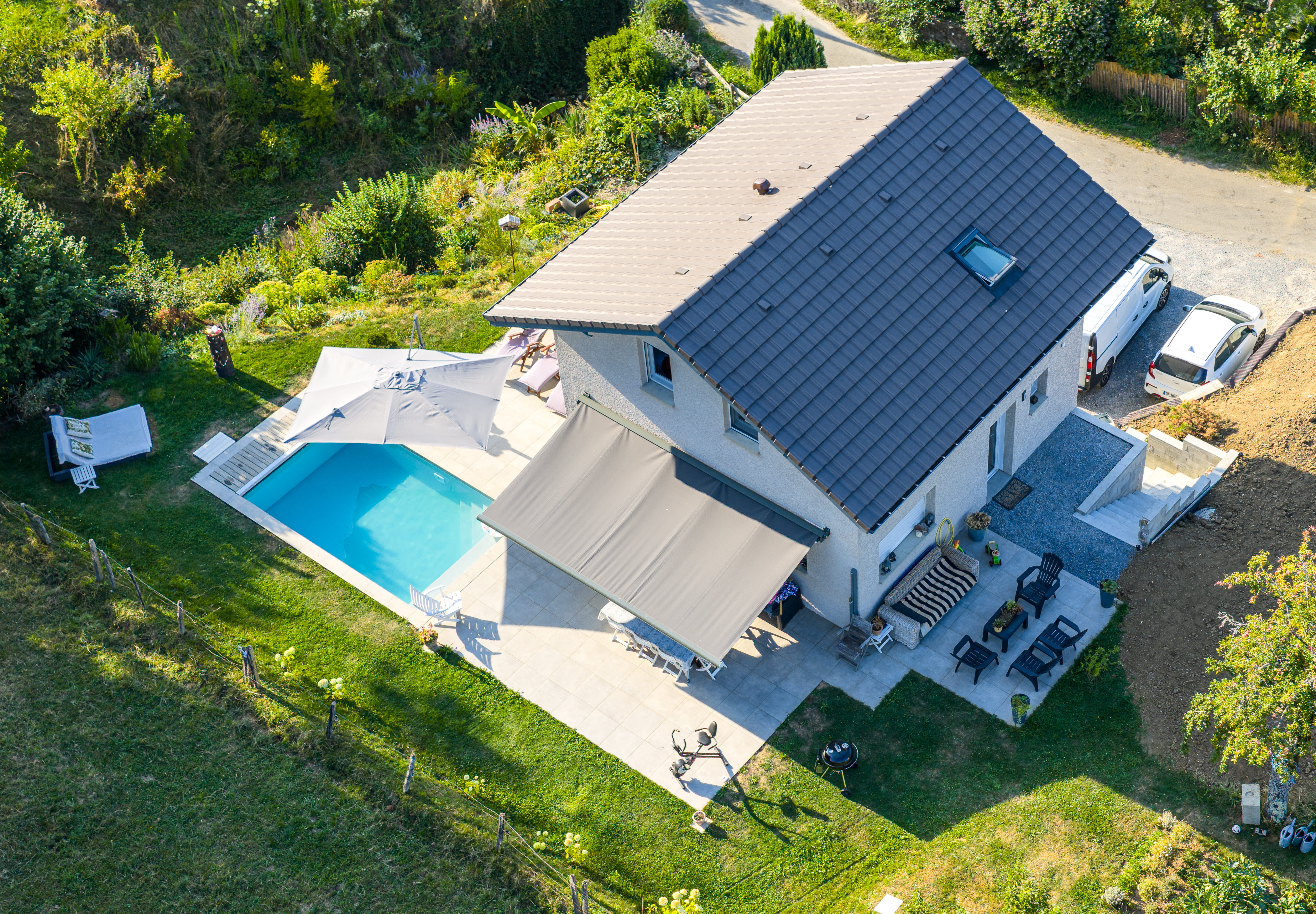 Vue aérienne créative